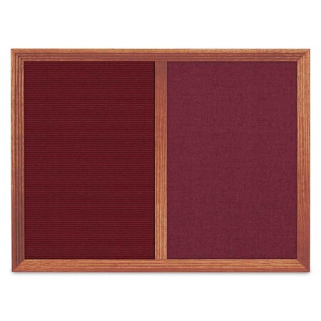 United Visual Products Enclosed Corkboard, 1 Door, 18"x24", 4" Fra UV3421-BLACK-AMETHY